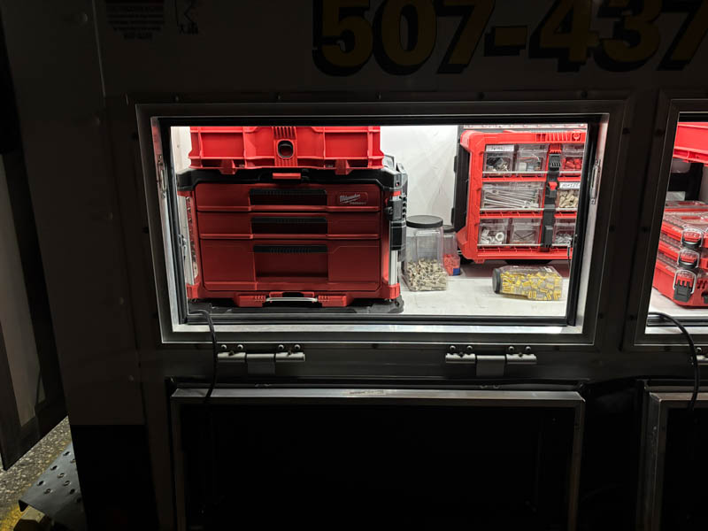 precision-signs-truck-tour-7 Precision Signs passenger-side locking drawers left compartment